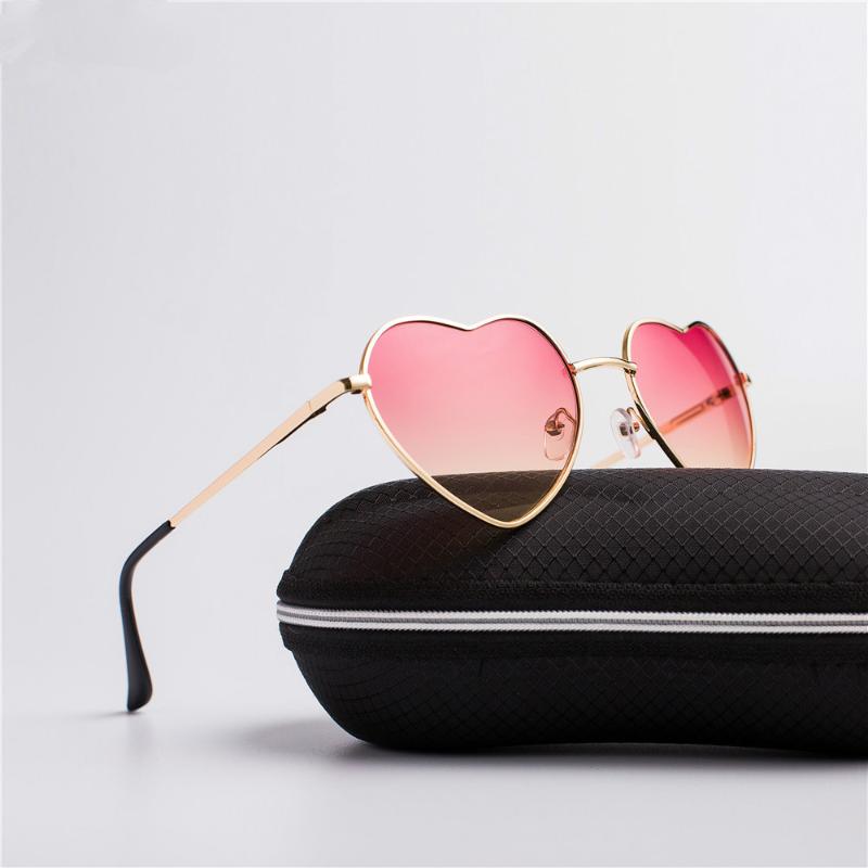 

Sunglasses Vintage Metal Heart Shaped Women Brand Designer Fashion Lady Reflective Sun Glasses Mirror UV400