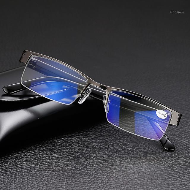 

New MEN Anti Blue Light Alloy Eyeglasses Non spherical 12 Layer Coated lens reading glasses +1.0 +1.5 +2.0 +2.5 +3.0 +3.5+4.01