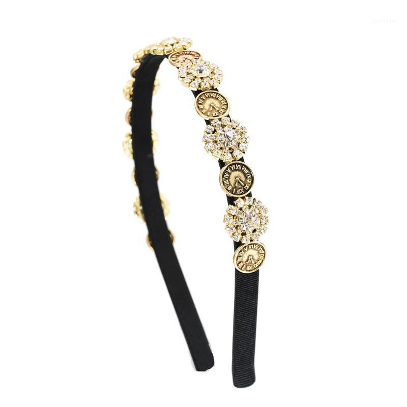 

2020 New Japanese and Korean Rhinestone Headband Ladies Headband Wild Hair Accessories Retro Alloy Hair Accessories.1
