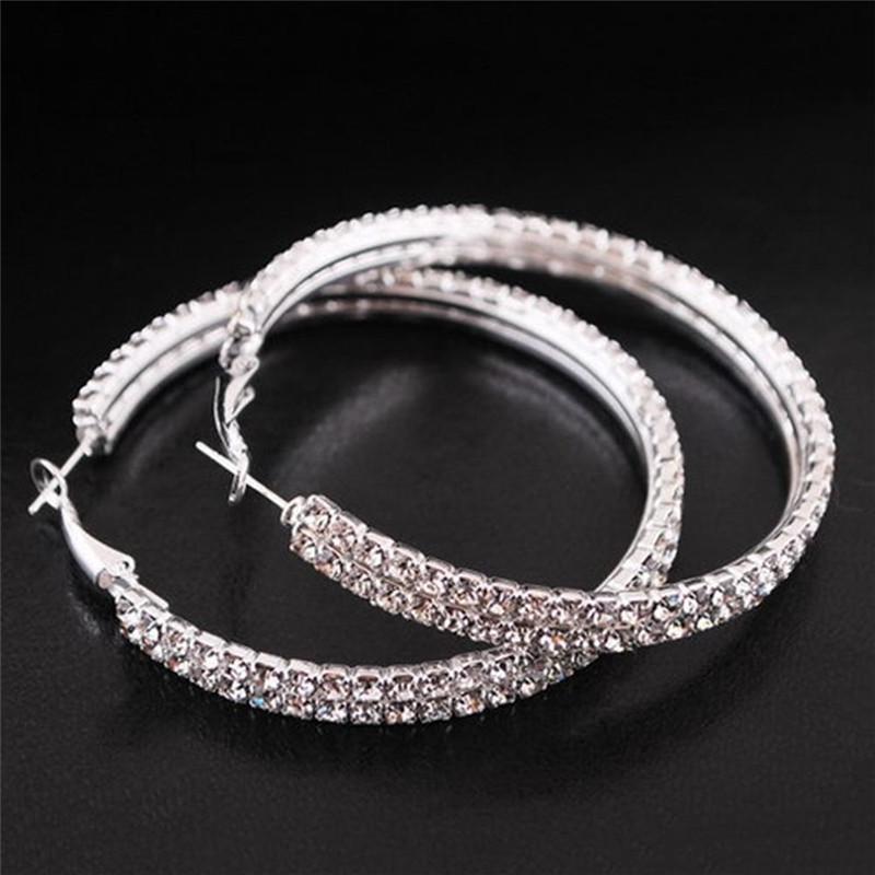 

IMIXLOT Limited Rushed Aretes Orecchini Oorbellen 5cm Korean Fashion Jewelry Popular Double Ear Ring Circle Earrings