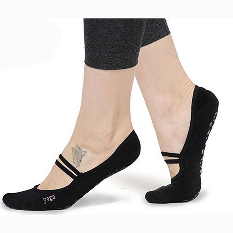 

Sports Yoga Slipper Women Anti Slip Cotton Cycling Socks Ladies Pilates Socks Ballet Heel Protector Professiona Yoga Dance, Pink