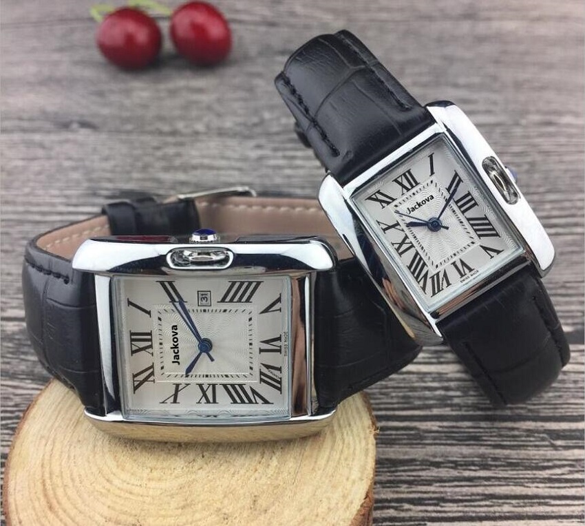 

Fashion New design Men women Watch leather top Quality lovers watches Man Quartz luxury watches business classical clock, As pic