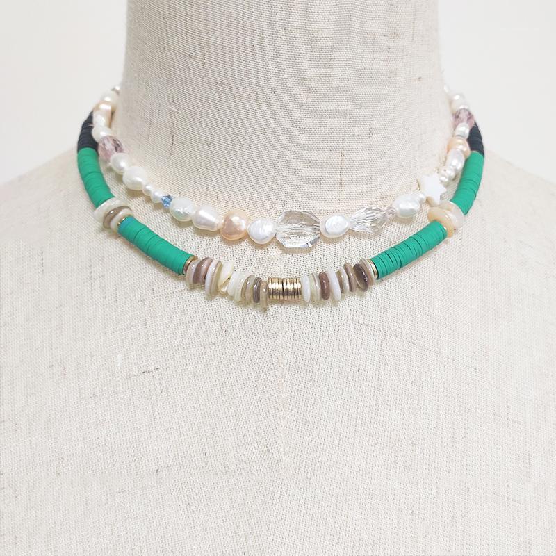 

2021 Green Necklace Men Ethnic Style Neck Accessories Fashionable Simple Summer Trend Beach Choker Women Gifts1