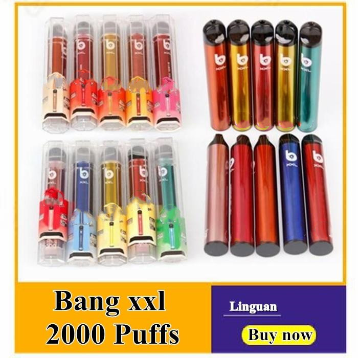 

Bang XXL Disposable Device 800mAh Power Battery Pre-filled 6ml Pod 2000 Puffs Xtra Kits Vape Empty Pen VS Bar Flow XTRA Plus Puff XXL