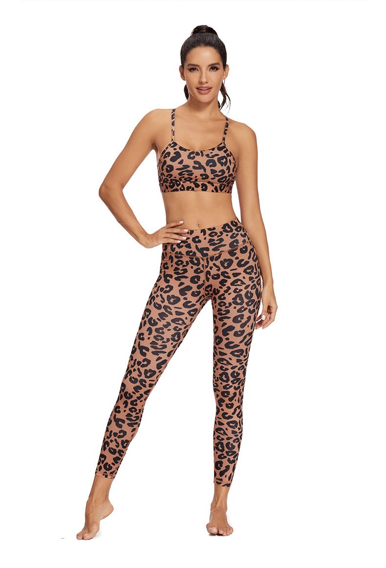 

Yoga Tracksuits women Active Leopard Pattern Print Suits Women Running Outfits Three Two Pants 2 Colors Ins Hot Sale Sweatsuits, Gray