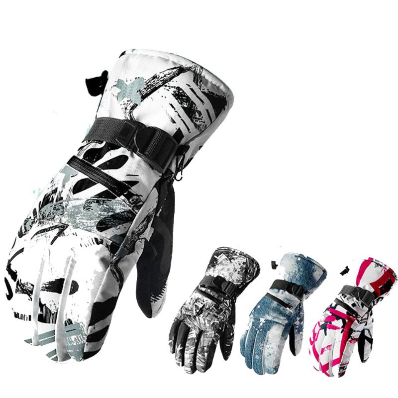 

GOBYGO Winter Waterproof For Men Women Skiing Gloves Windproof Fleece Thermal Touch Screen Outdoor Sport Snowboard Gloves, 07