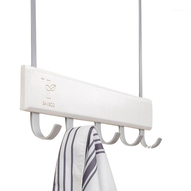 

Over Door Hooks Multifunction Hanging Rack Wooden Coat Hanger Door Hook Rack Wall Hanging for Cloth Pants Hat Towel Punch F1