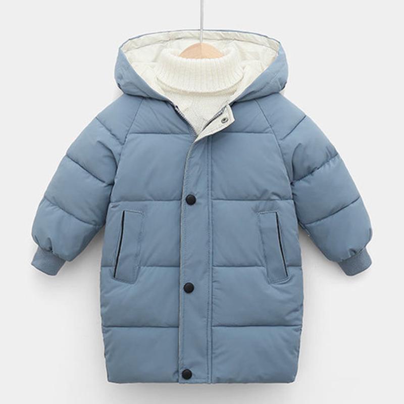 

Winter Kids Coats Children Boys Jackets Fashion Thick Long Coats Girls Hooded Coat Snowsuit 3-10Y Teen Children Overcoat Parkas, Black