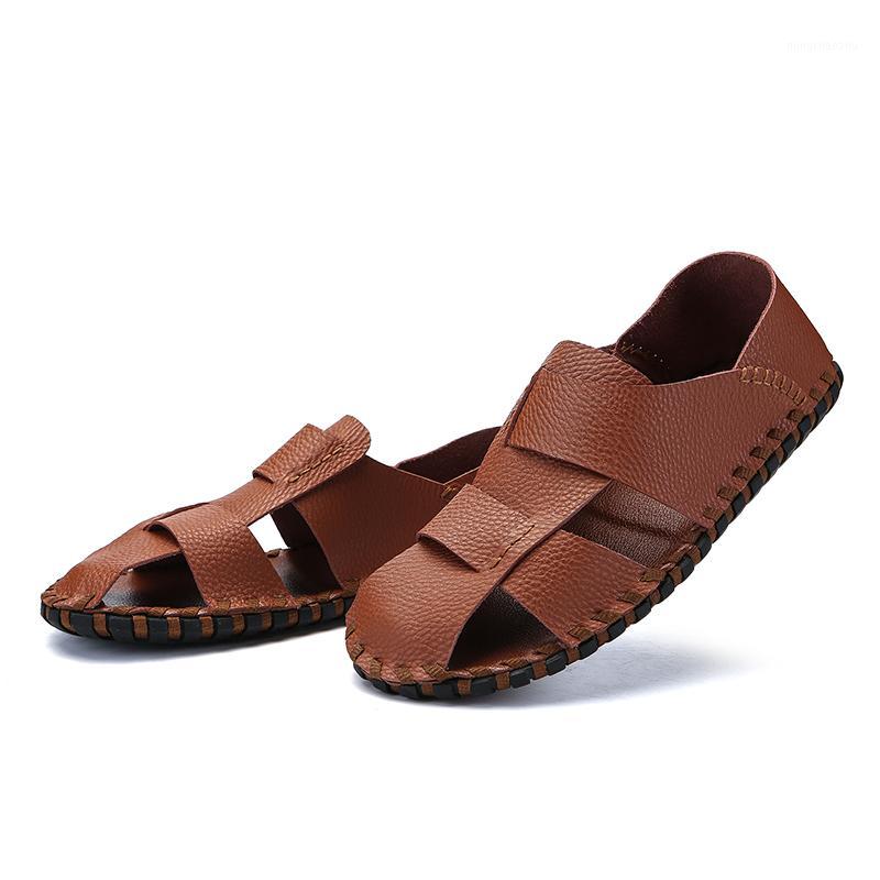 

2020 Soft Sandals Men Original Plus Size Black Men Sandals Breathable Comfort Models Male Shoes High Quality Black Fashion1, 33088 black