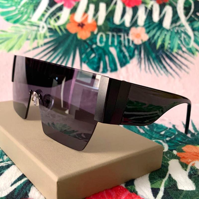 

2021 Luxury Colorful Square Sunglasses Women Vintage One Piece Pilot Sun Glasses Men Oculos Feminino Gafas Lentes De Sol UV400, White;black