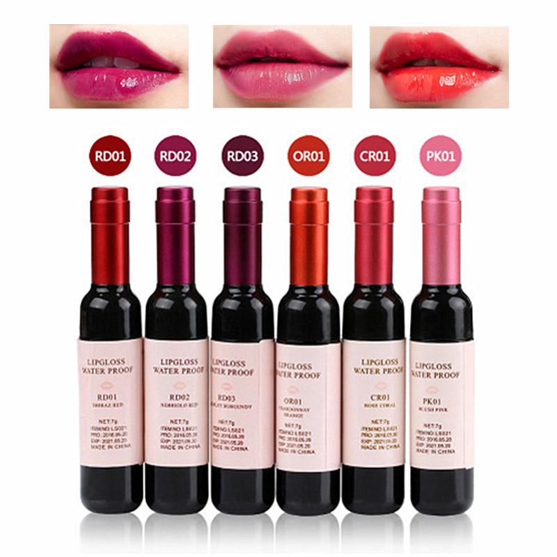 

New Arrival Wine Red Korean Style Lip Tint Baby Pink Lip For Women Makeup Liquid Lipstick gloss red lips Cosmetic Hot, Cr01