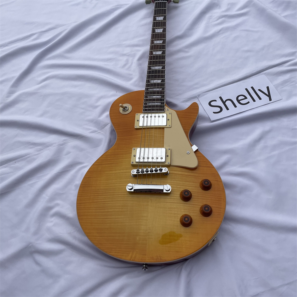 

electric guitar,Lemon Burst 1 pc body neck, frets binding, quality guitar