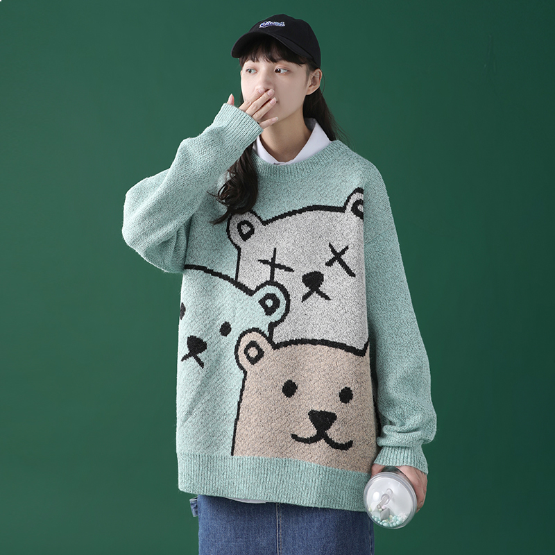 

2021 New Winter Girly Soft Neck Fancy Warm Sweaters Daily Tops of Women Sweater Sweet Harajuku Mesh Oh63, 258blue