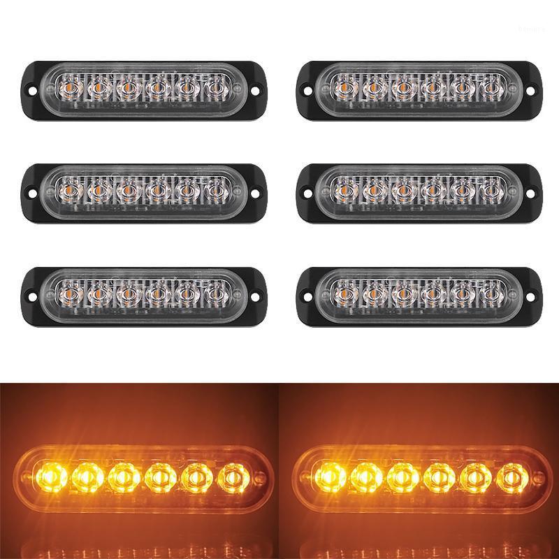 

6 PCS LED Light For Car Truck Warning Light SUV Vehicle Yacht Motorcycle Truck 12V Universal Waterproof Ultra-Thin1, As pic