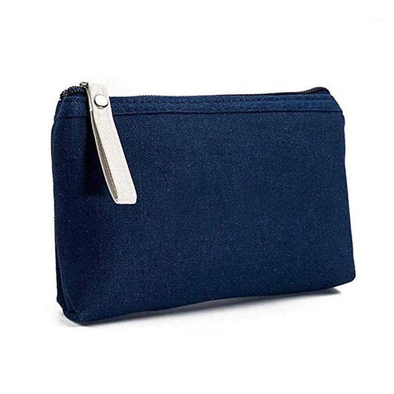

2020 new ladies solid color cosmetic bag large capacity zipper portable clutch bag travel storage women's1, Dark blue