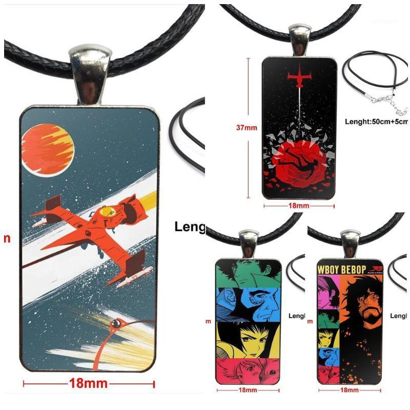 

Glass Pendant Necklace Handmade Half Pendant Rectangle Necklace For Women Kids Gift Cowboy Bebop1