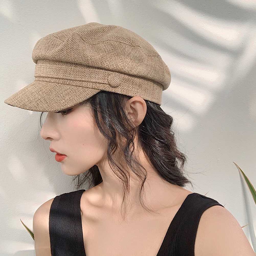 

Women Berets Cap Baseball Cap For Winter Female Cotton Hats Plaid Vintage Fashion Casual Hats Autumn Fashion Classic Berets, Khaki