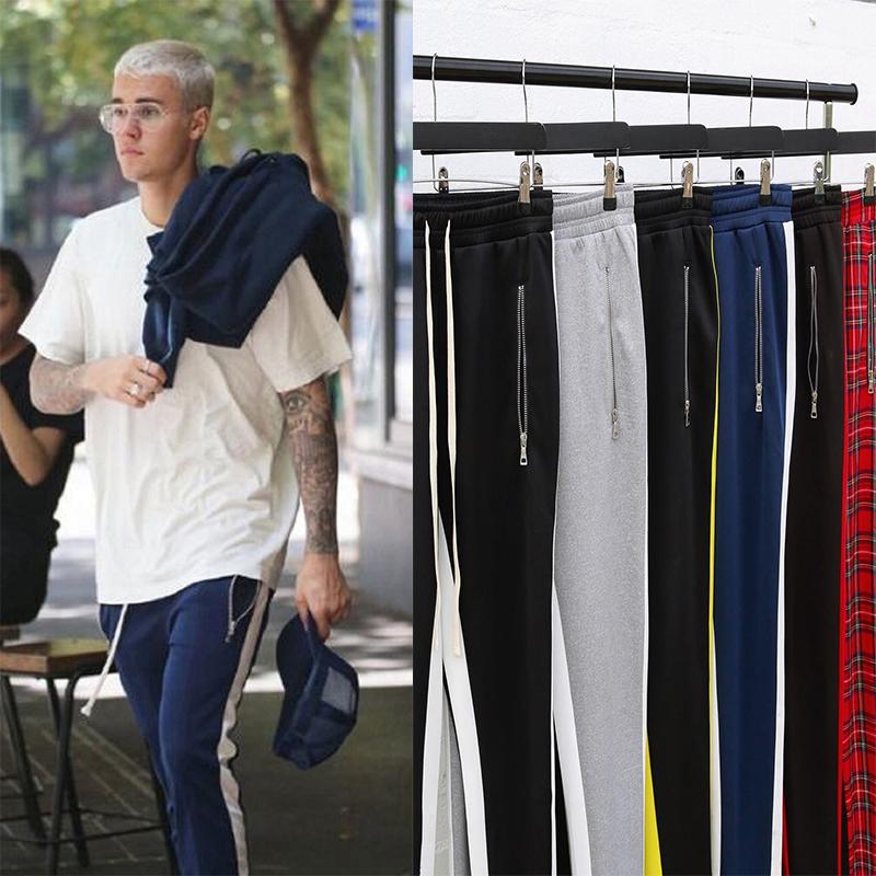 

Mens Track Pants Fashion Hip Hop Fitness Streetwear Trousers Men Striped Jogger Skinny Joggers Sweatpants Mens Pants, Black white