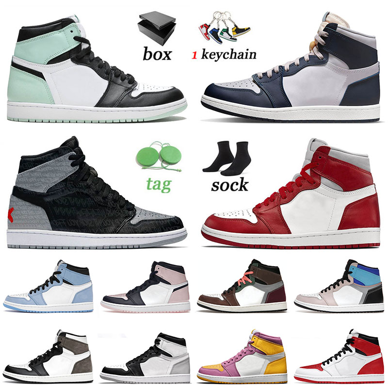 

2022 WITH BOX OG Jumpman 1 1s Basketball Shoes Igloo Georgetown Chenille Brotherhood Olive Aura Carbon Fiber High Dark Marina Blue Sneakers Trainers, C3 hand crafted 40-47