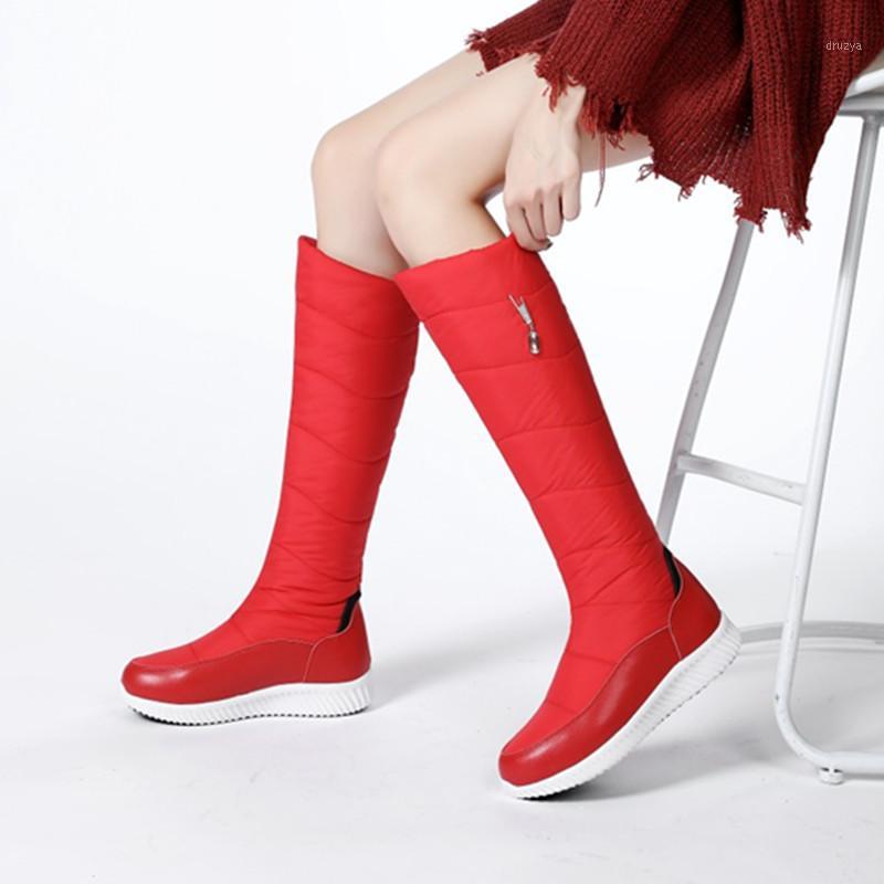 

Fashion Winter Warm snow boots Women's knee high Boots Newest Comfortable flat platform Shoes For Women Party Shoes Woman1, Beige