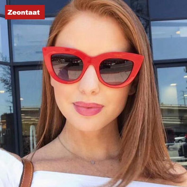 

Cute Sexy Ladies Cat Eye Sunglasses 2021 Women Vintage Brand Black Sun Glasses for Women Female Oval Glasses UV400