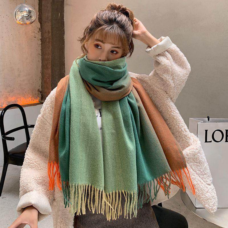 

New arrival fashion Autumn winter colorful scarf women warm high quality elegant cute outdoor fresh lovely vintage holiday shawl