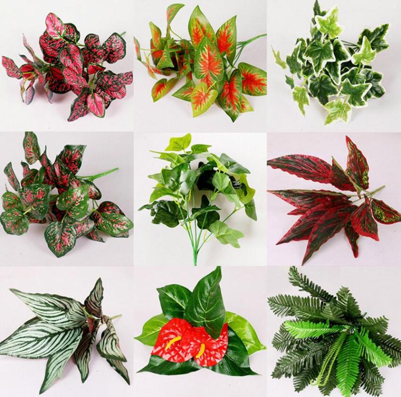 

5pcs Artificial Plastic Flower For Wedding Party Home Office Hotel Wall Plants Decoration Bonsai DIY Making 30 Designs For Pick, Design18