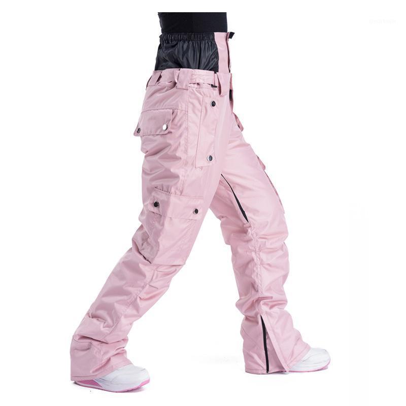 

LEOSOXS Ski Pants High-end Men Women Windproof Waterproof Snow Pants Snowboard Equipment Warm Alpine Ski1, Black