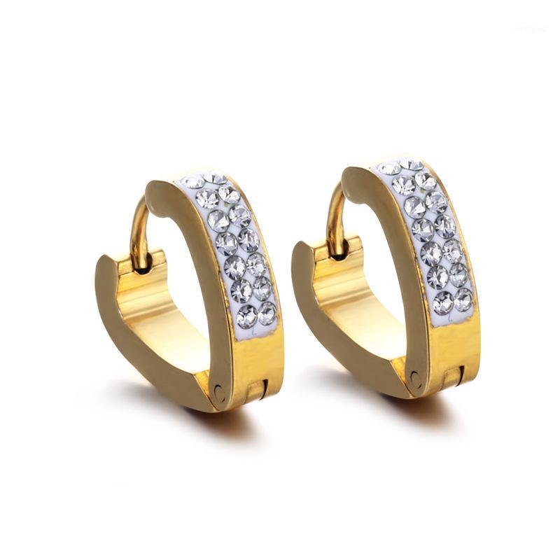 

Charm Unisex Stainless Steel Heart Earrings For Women Men Girls Boys Gold/Silver Color Fashion Hoop Aros Aretes Jewelry1