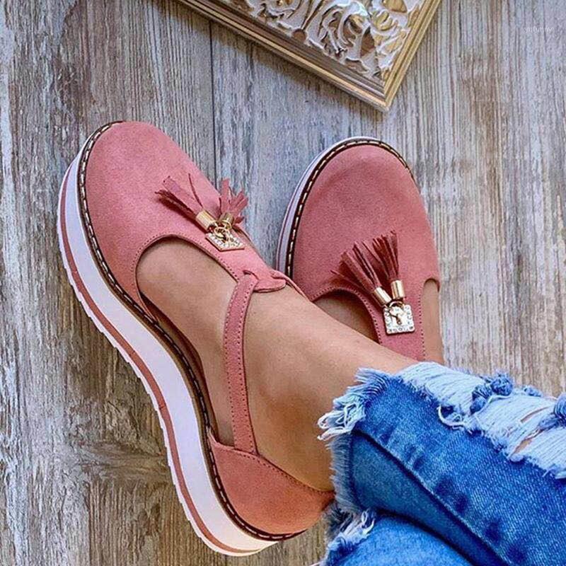 

Women Flat Shoes Summer Vulcanized Shoes Solid Color Thick Bottom Women's Sandals Fashion Tassel Casual Style Women's1, Blue