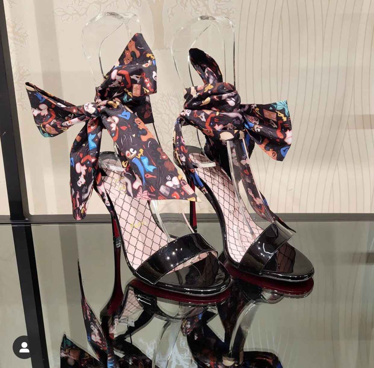 

Excellent Quality Fetish Du Desert Sandals Shoes!! Women Stiletto-heel Red Bottom Pumps Bridal Party Wedding Sexy High Heels EU35-44, Black