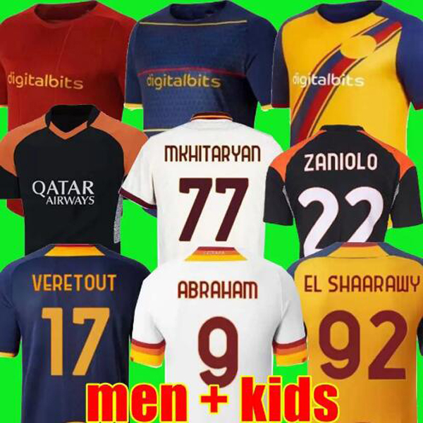 

21 22 rome home away SOCCER JERSEYS Pastore Pellegrini 2021 2022 Player fans rome totti Zaniolo DZEKO MANCINI KUMBULLA men kids kit FOOTBALL Uniforms, 21 22 away jersey