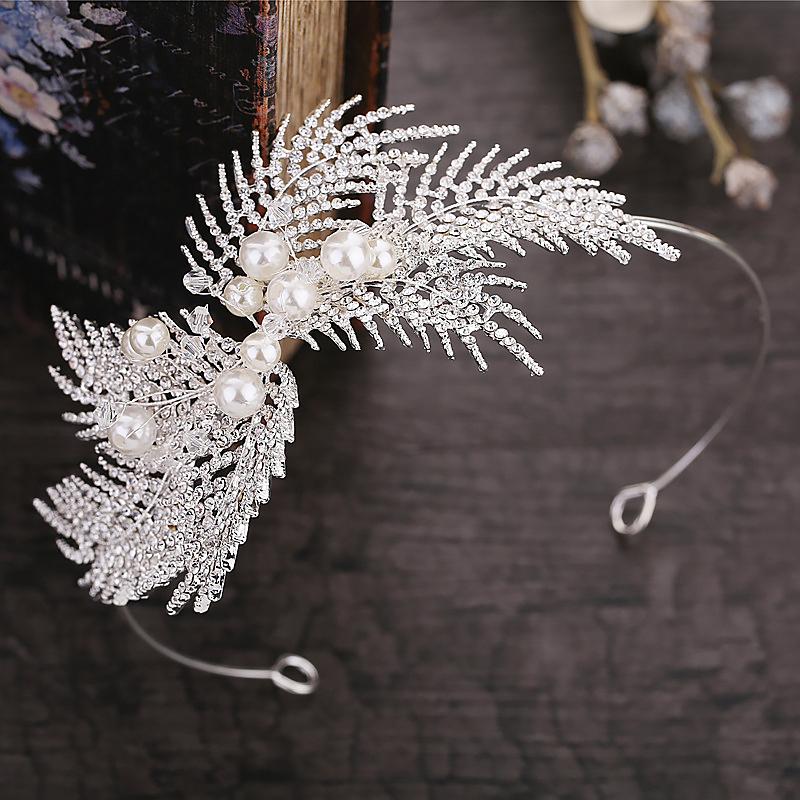 

Hair Clips & Barrettes Fashion Pearls Rhinestone Headbands For Women Tiaras And Crowns Princess Diadema Bride Wedding Accessories FORSEVEN