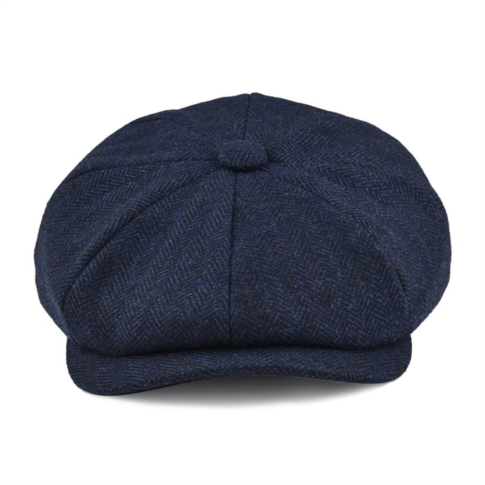 

BOTVELA Wool Tweed Newsboy Cap Herringbone Men Women Gatsby Retro Hat Driver Flat Cap Black Brown Green Navy Blue 005 201027