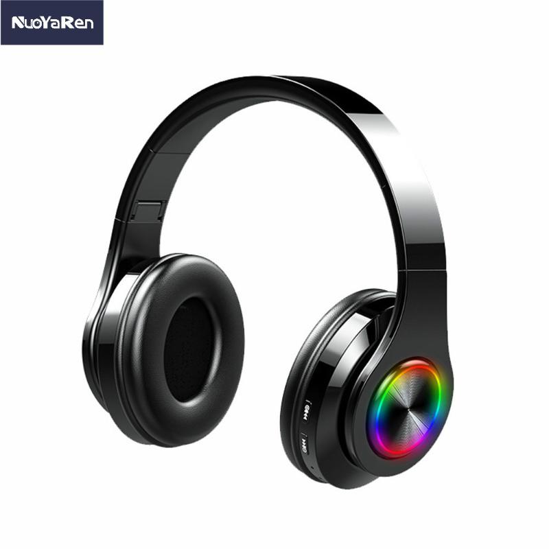 

T6 Bluetooth 5.0 Wireless Active Noise Head Mounted Headset Sports Running Earphone Heavy Bass E-Sports Game Stereo Headphones, Black