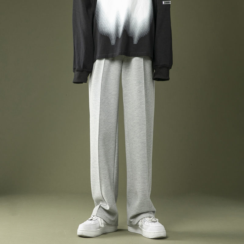 

Trousers 2021 Male Spring and Autumn New Straight Down Rubbing Pants High Youth Men's Clothing B5Z1, Black