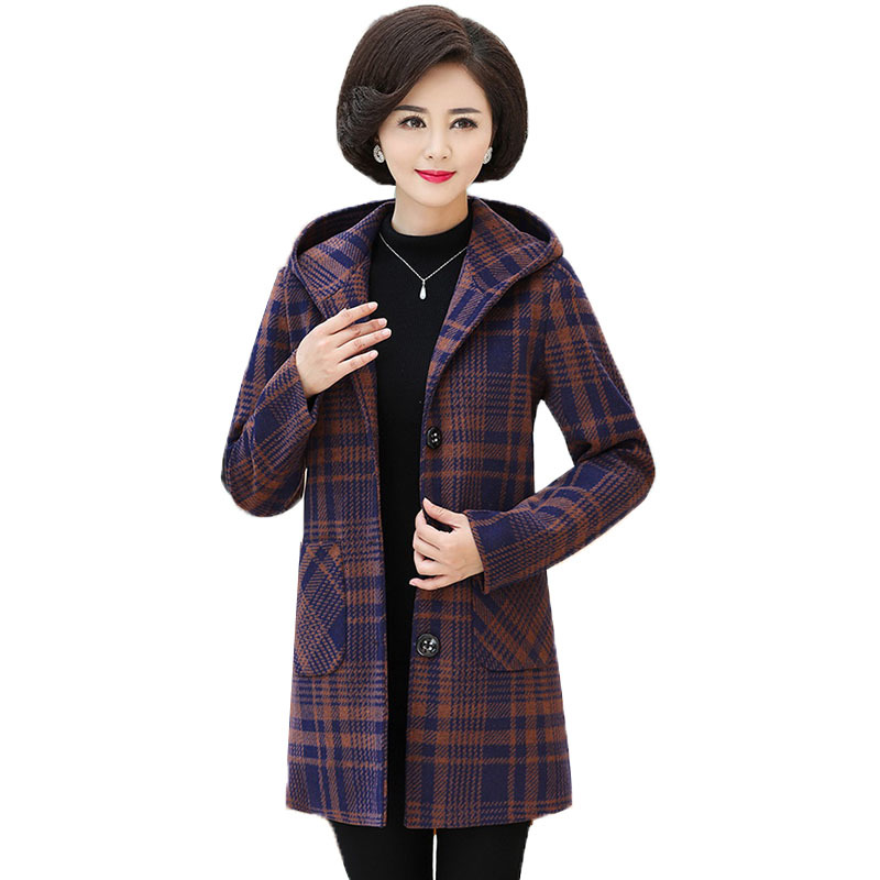 

Female Middle-aged Mother Size Large Woolen Sweater Korean Winter Mesh Medium-hot Outerwea R485 Grx7, Color 2