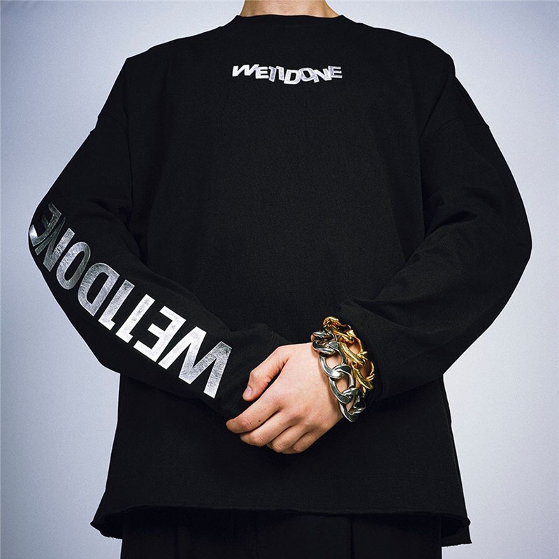 

2021 New Metallic 3d Letters We11done t Shirt Men Women 1:1 High Quality Streetwear T-shirt Welldone Top Tees Xbt2