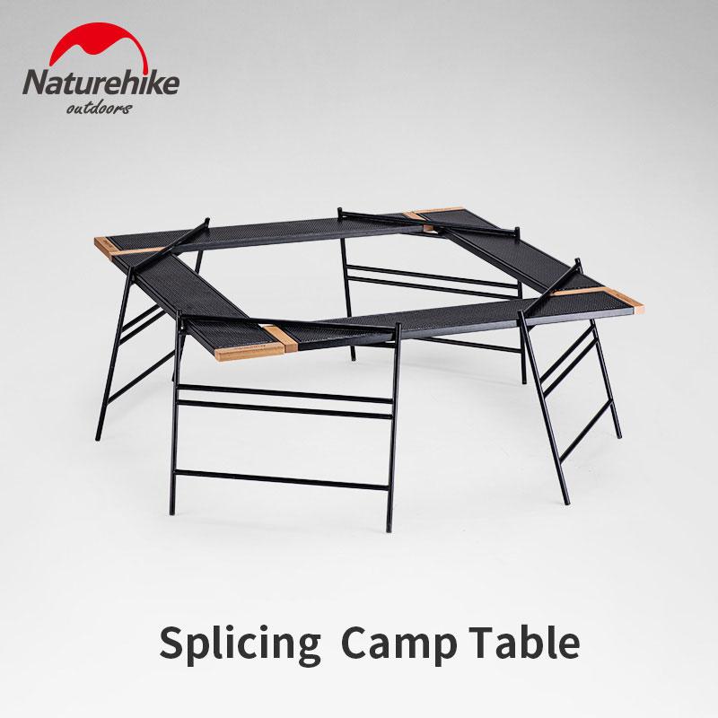 

Naturehike Camping Folding Iron Table Detachable Multifunctional Picnic Table Portable Splicing Travel Shelf Outdoor Sundry Rack