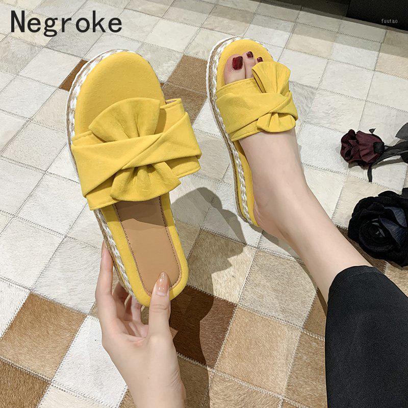

New Summer Sandals Sexy Bowknot Women Slippers Peep Toe Platform Casual Beach Flip Flops Female Slides Sandalia Feminina1, Blue