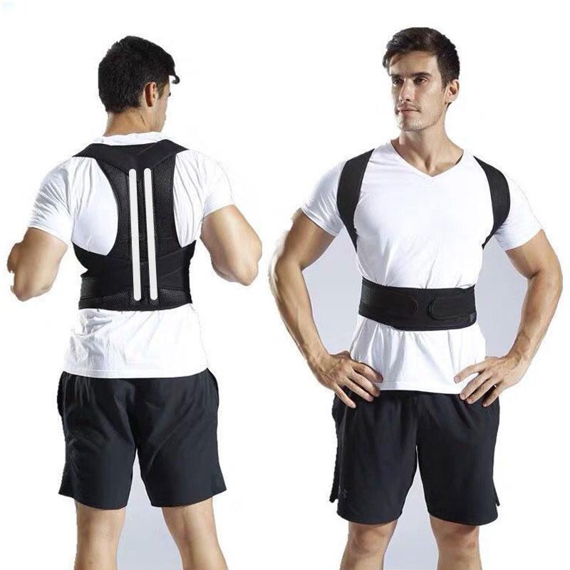 

Back Support Belt Breathable Spine Posture Corrector Shoulder Straps Men Women Students Lumbar Back Braces Corset for straighten, Red