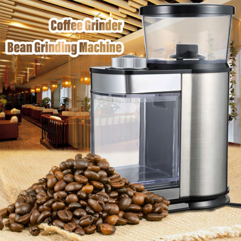 

Electric Coffee grinder Coffee mill machine Stainless steel box Anti-jump Flat Wheel Grinding machine grinder
