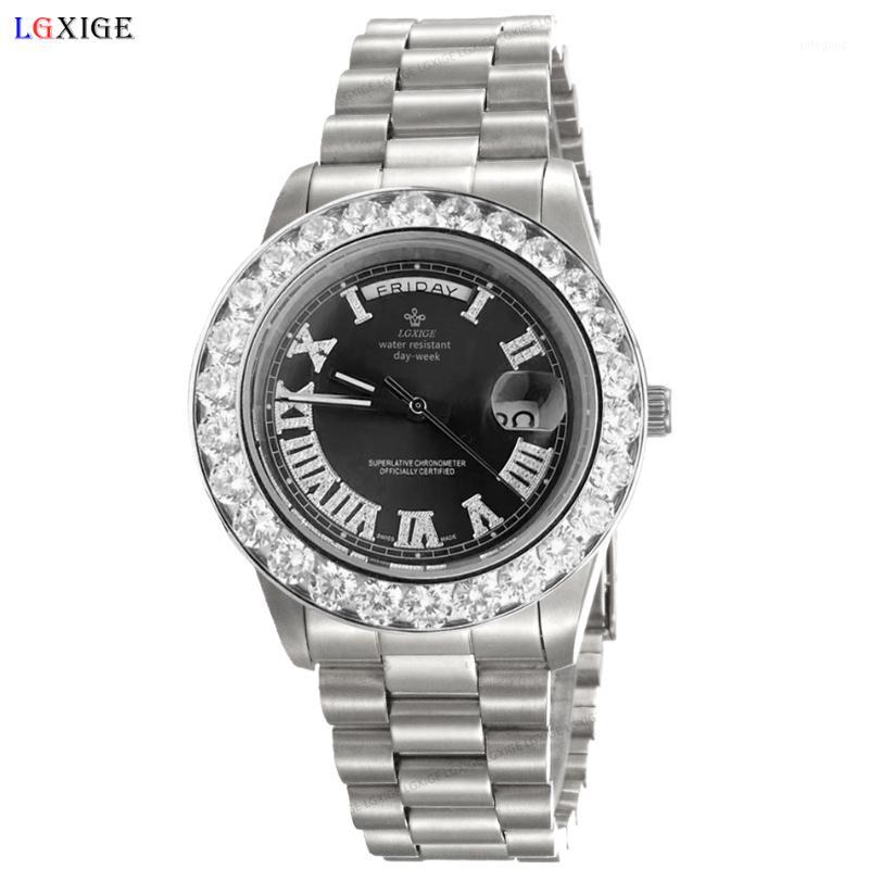 

Hot Sale men brand watch big diamonds bezel top mens wrist watches for female clock fashion watch dropshipping1, Green
