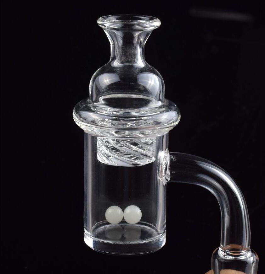 

Smoking XL XXL 4mm Bottom Quartz Banger Nail & Cyclone Spinning Carb Cap and Glowing Terp Pearl Insert 25mm for Dab Rigs Bongs