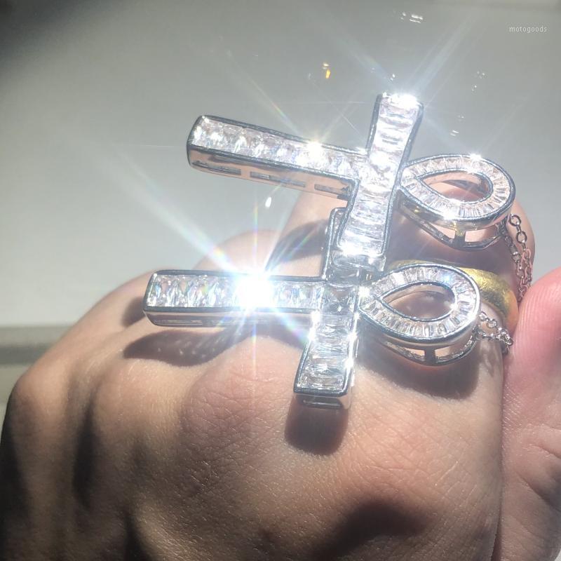 

Luxury 925 Silver Princess-cut Topaz Exquisite Bible Jesus Cross Pendant Necklace Women men Crucifix Simulated Diamond Jewelry1