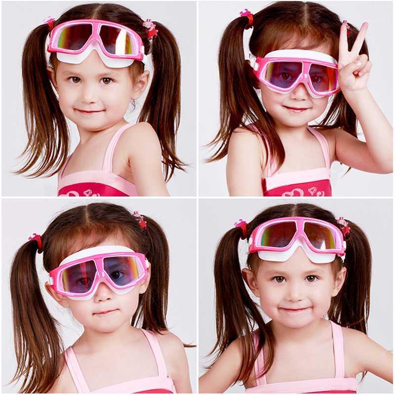 

Children Swimming Goggles Silicone Large Frame Swim Glasses Kids Anti-Fog UV Protetcion Waterproof Swimming Eyewear boys girls1