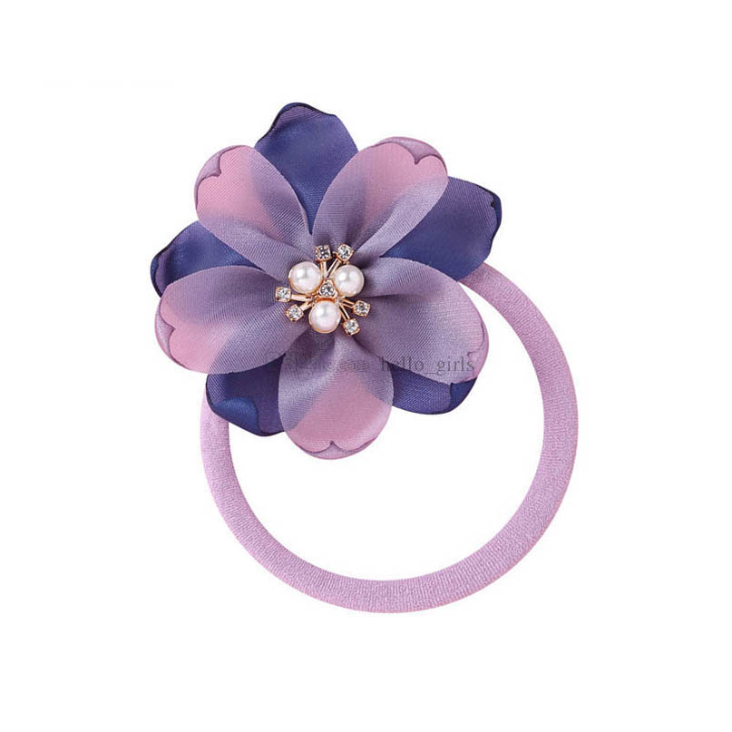 

Sweet flower baby headbands pearl rhinestone girls headbands princess Infant head bands kids headband designer hair accessories B3412, Multi-color