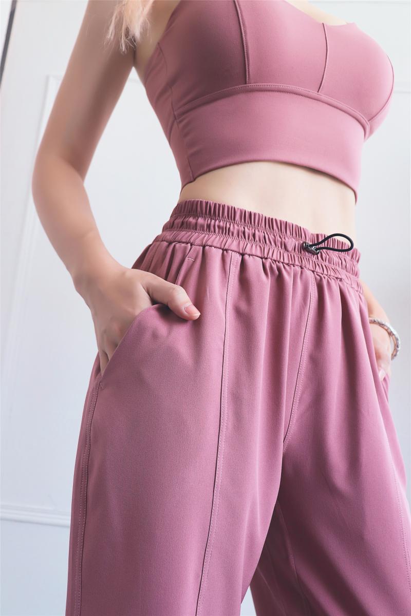 

Women' Yoga Pants, Casual Loose Drawstring High Waist Pants with Pockets for Sports Fitness Exercise 2021 Spring New Bottoms