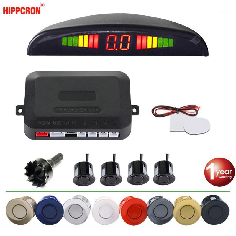 

Hippcron Car LED Parking Sensor Kit 4 Sensors 22mm Reverse Radar Sound Alert Indicator System 8 Colors1