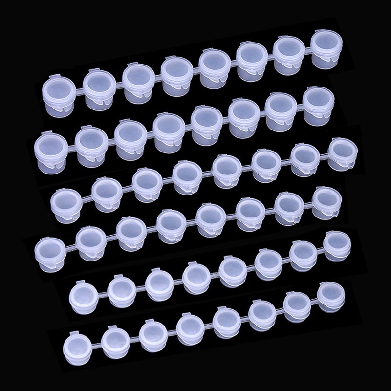 

2ML 3ML 5ML Paint Pots Empty Paint Strips Paint Cup Pots Clear Storage Containers Painting Arts Crafts Supplies for School Painting